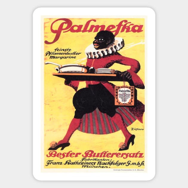 PALMEFKA Margarine Finest Butter Substitute Vintage German Food Advertisement Sticker by vintageposters